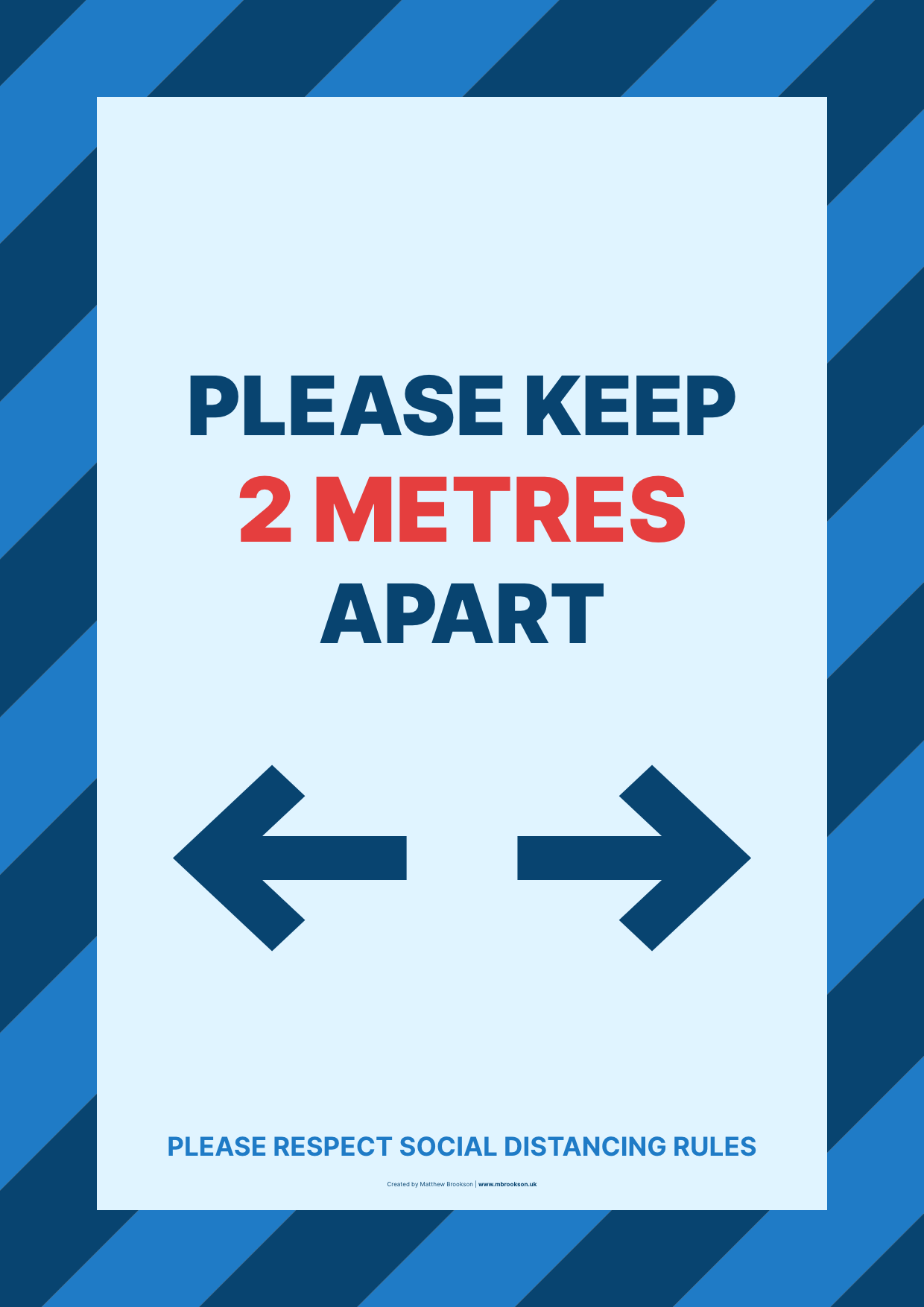 COVID-19 Social disatncing poster - Keep distance